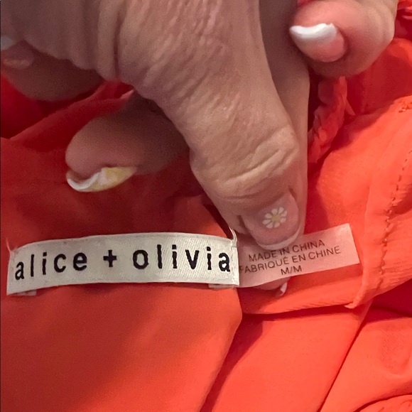 Alice + Olivia Jaelyn Braided Halter Maxi Dress Orange Medium Summer Tangerine - Picture 3 of 8